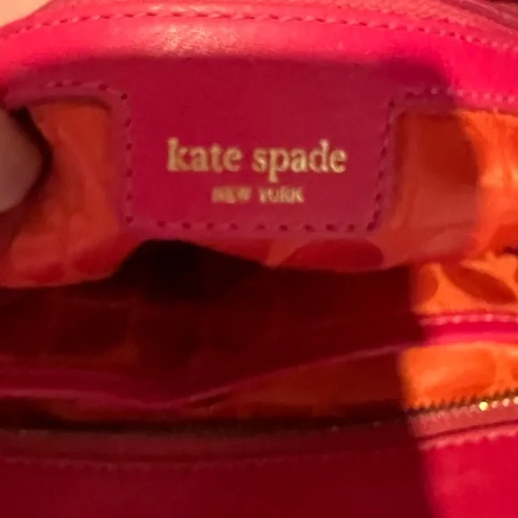 Kate Spade Fuchia / hot pink hand bag leather - Picture 7 of 15